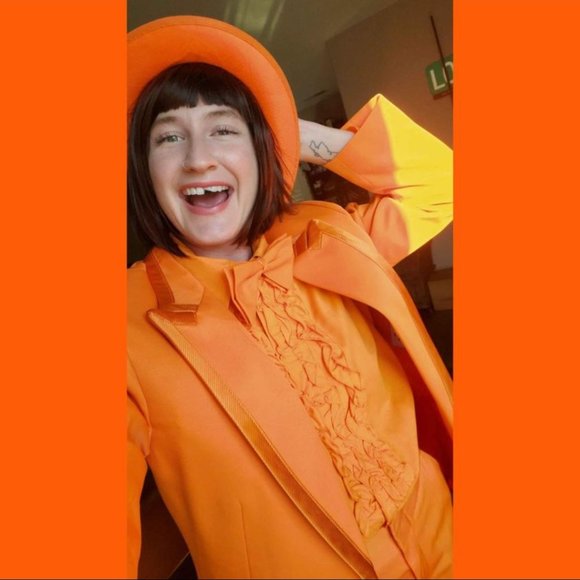 Llyod Christmas Dumb & Dumber Orange Tuxedo *READ MEASUREMENTS* - Picture 3 of 10